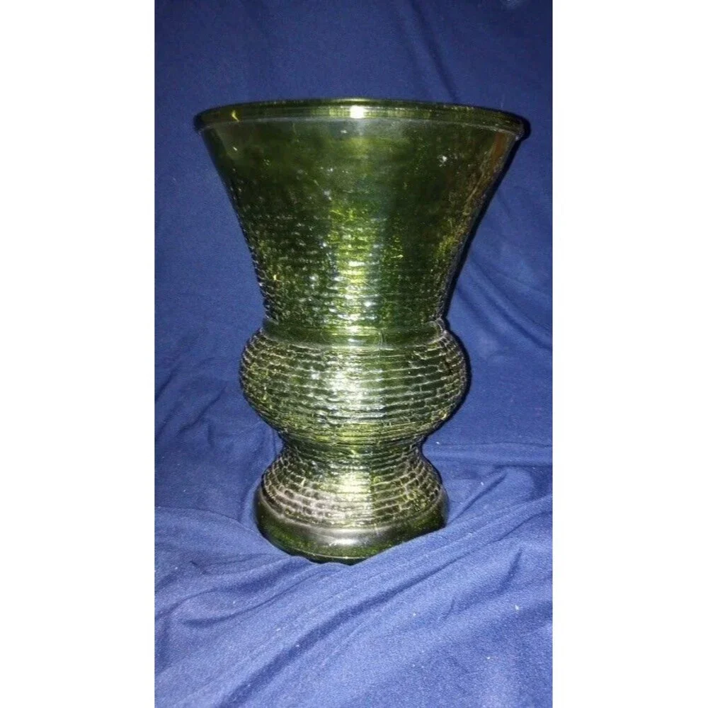 Vintage Green Textured Vase , E.O. Napco of Cleveland, Large